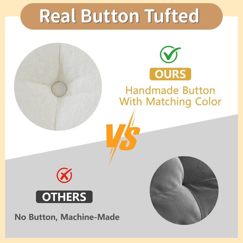 107.8" Chenille Sectional Sofa with Movable Ottoman