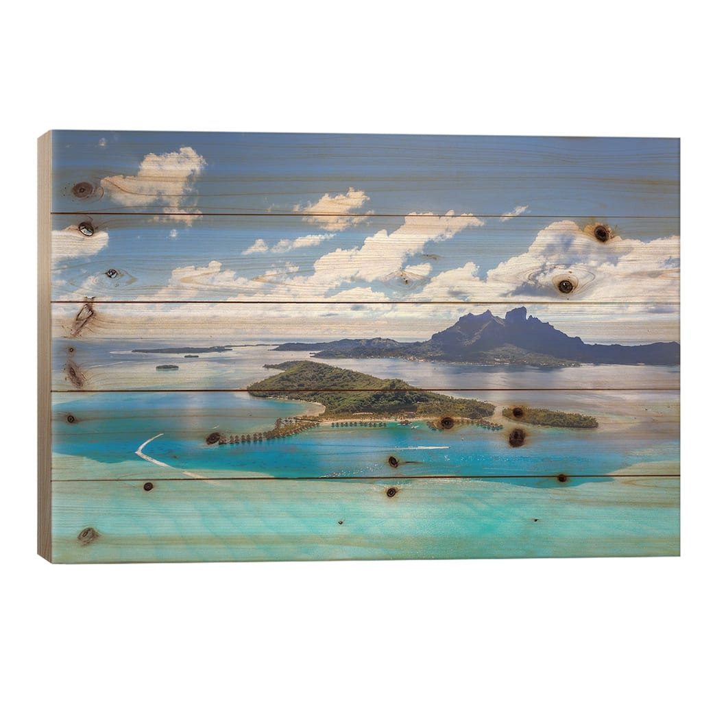 Bora Bora Island, French Polynesia II Print On Wood by Matteo Colombo - Multi-Color