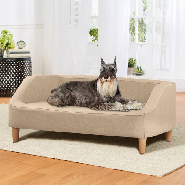 Rectangle Pet Sofa Bed With Movable Cushion - 37inch - Beige