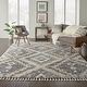 preview thumbnail 44 of 55, Nourison Scandinavian Shag Contemporary Tribal Area Rug 7' 10" x 10' 6" - Grey/Ivory
