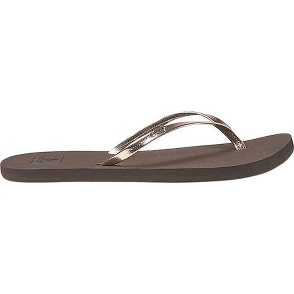 reef rose gold flip flops