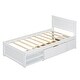 preview thumbnail 12 of 33, Twin Platform Bed with Drawer and Two Storage Shelves, No Box Spring Needed