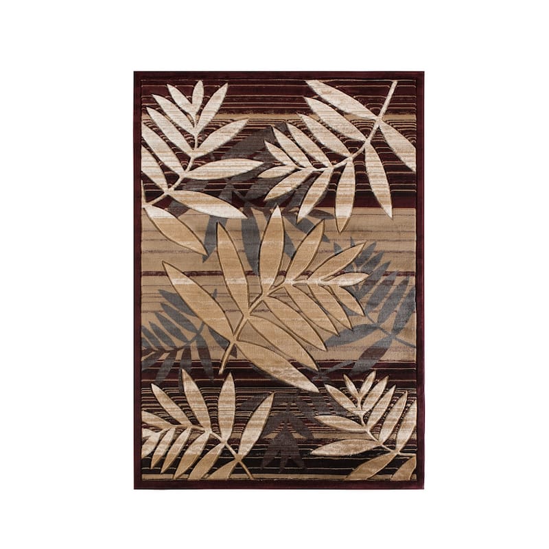 Orelsi Brown/Beige Polyester Area Rug