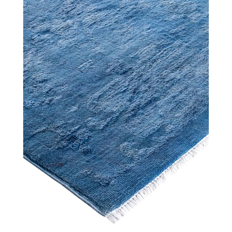 Contemporary Overdyed Wool Hand Knotted Area Rug - 4' 1" x 6' 2"