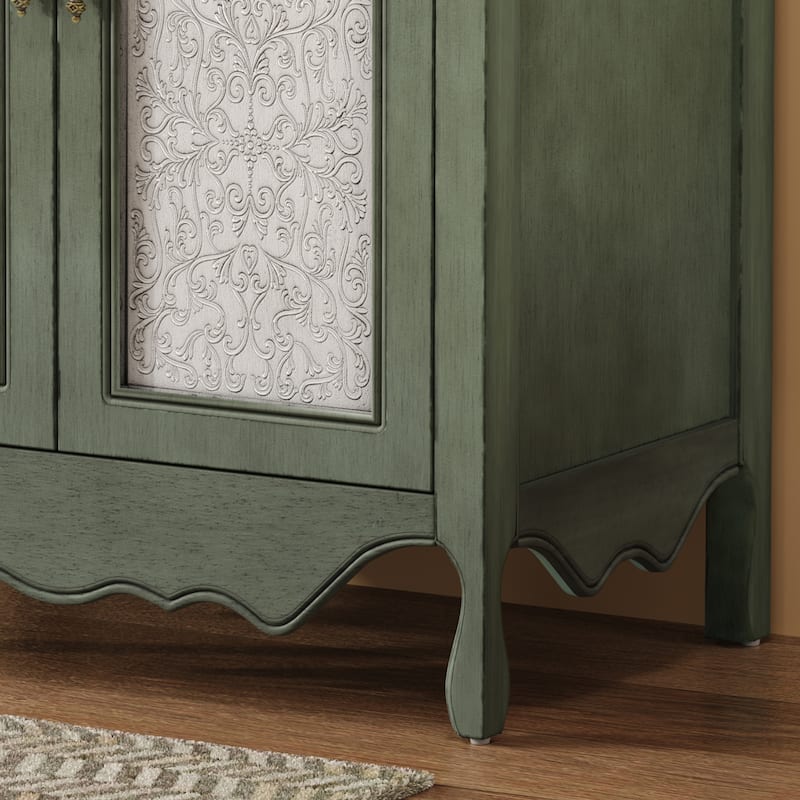 Bathroom Vanity with Ceramic Sink, Bathroom Cabinet with One Flip Drawer and Two Doors, Restroom Vanity with Adjustable Shelf
