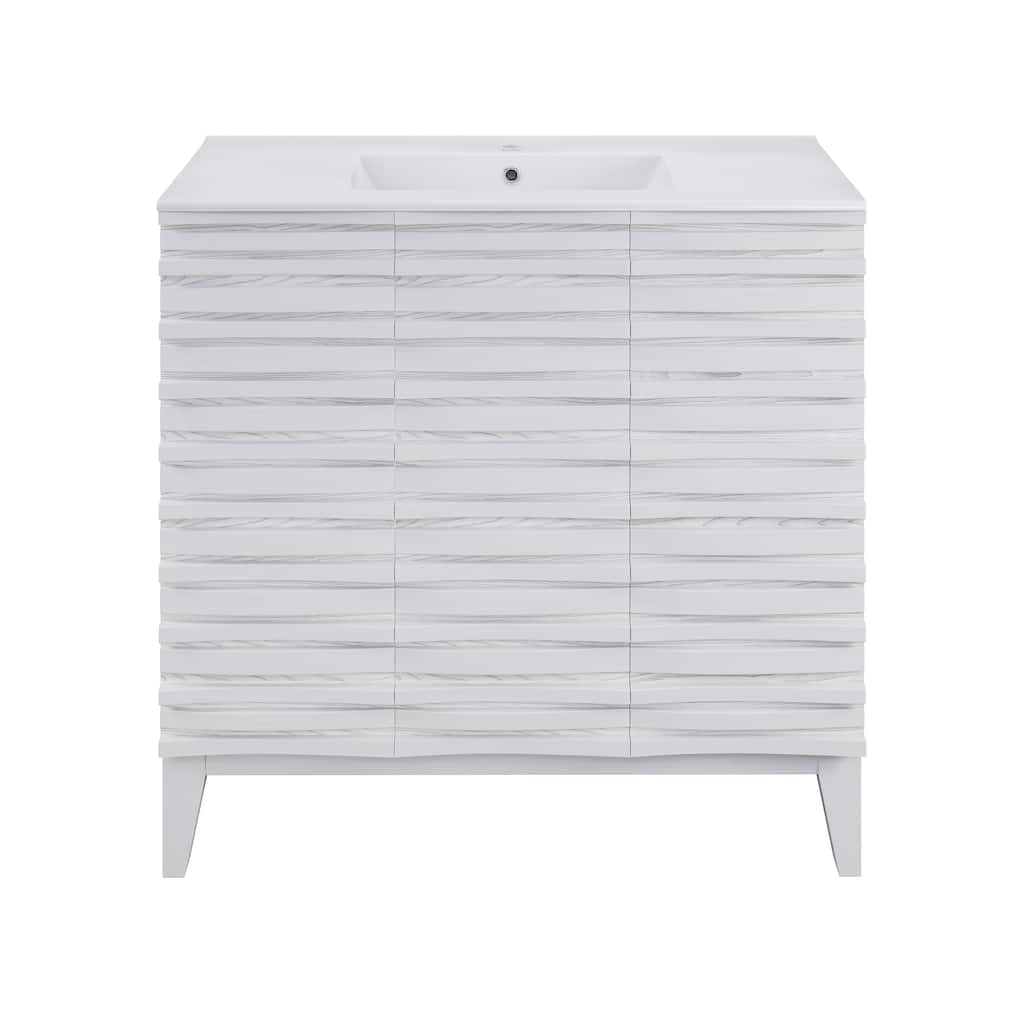 Cascade 36'' Bathroom Vanity In White