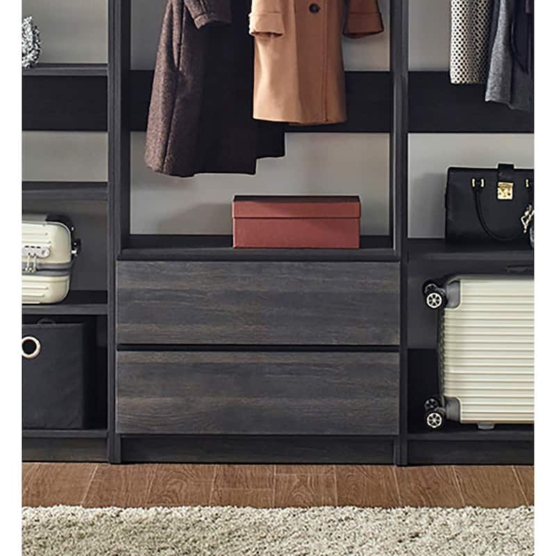 Prosper Freestanding Walk in Wood Closet System - 83" H x 94.2" W x 15.7" D