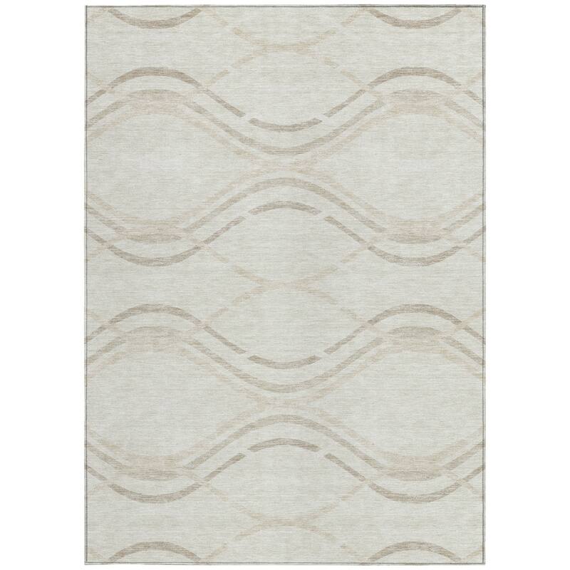 HomeRoots Abstract Transitional Rectangle Outdoor Rug