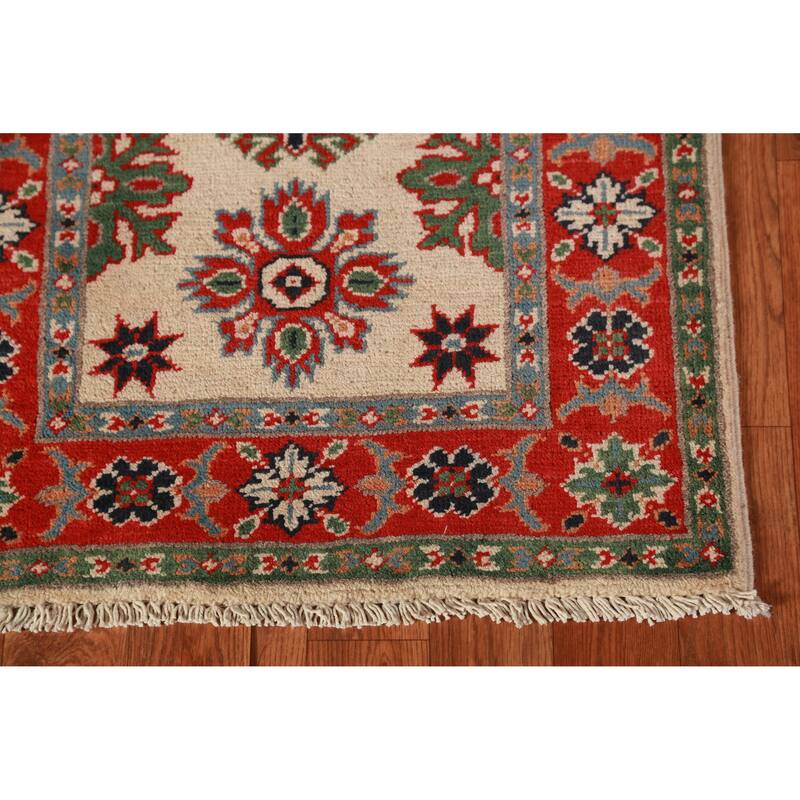 Kazak Oriental Accent Foyer Rug Handmade Geometric Wool Carpet - 2'0"x 3'0"