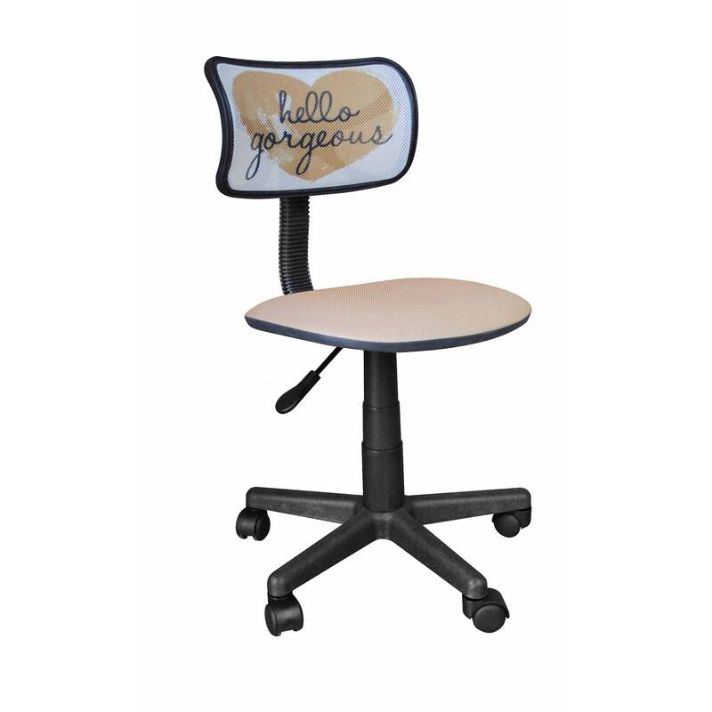 Urban Shop Hello Gorgeous Rolling Mesh-back Task Chair