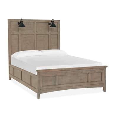 Magnussen Home Paxton Place Dovetail Grey Lamp Panel Bed