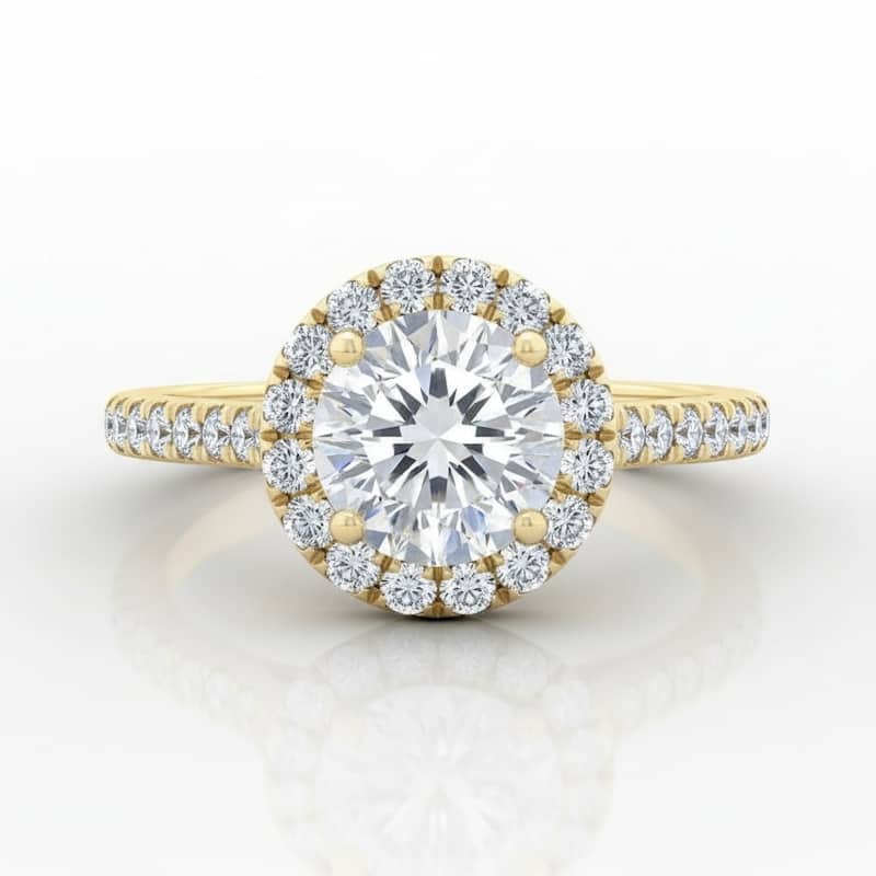 Auriya 14k Gold 1 3/4ctw Round Halo Diamond Engagement Ring Certified