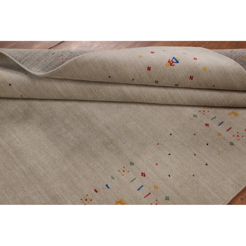 Tribal Gabbeh Oriental Area Rug Handmade Wool Carpet - 5'6"x 7'10"