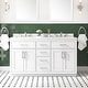 preview thumbnail 83 of 122, OVE Bailey Bathroom Vanity with Power Bar 60" - Pure White with Brushed Nickel Hardware