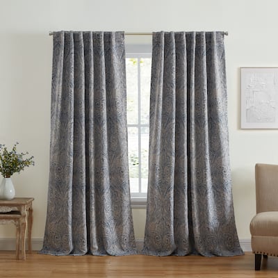 Vittoria Paisley Printed Blackout Curtain Panel