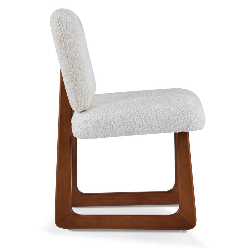 Christopher Knight Home - Modern Upholstered Dining Chair Set with Curved Wooden Legs