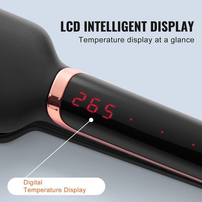 Titanium Hair Straightener, 2-inch - Features Infrared, Negative Ions, Dual Voltage (110V/240V), LCD Screen