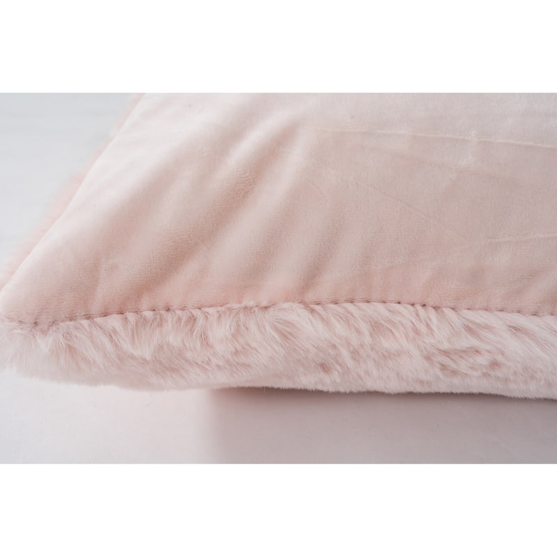 Faux Rabbit Collection Solid Square Pillow - (20" x 20")