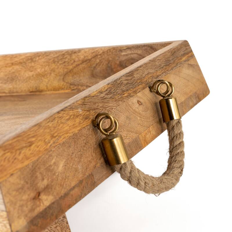 Caydence Rectangle Wood Trays, Set of 2 - 24.5" x 17" x 2.5"