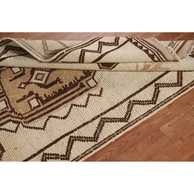 Anatolian Oriental Runner Rug Natural Dye Handmade Wool Carpet - 3'5"x 10'9"
