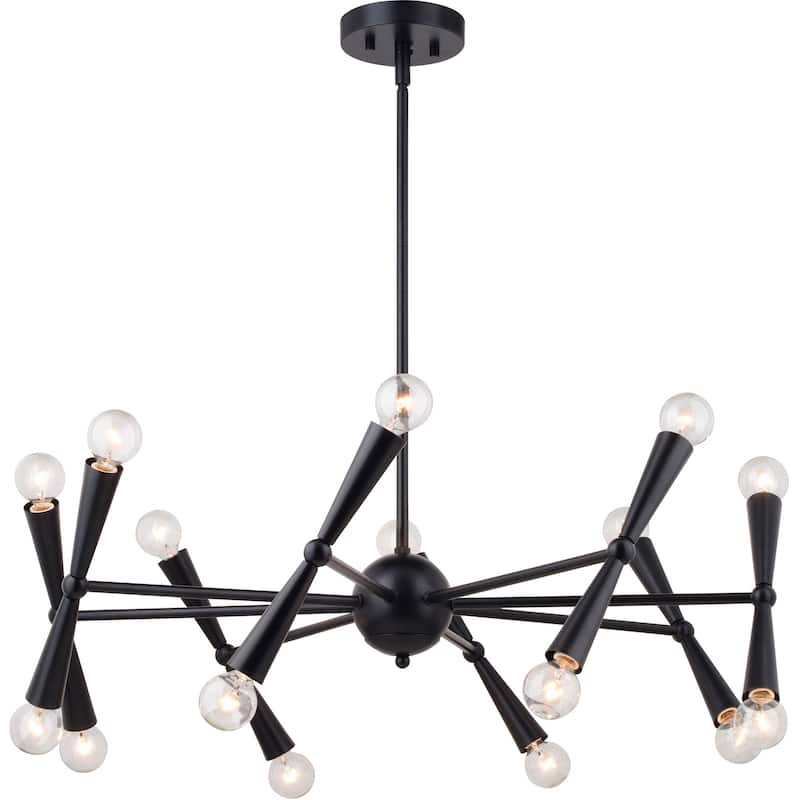 Vaxcel Lighting H0292 16 Light 29" Wide Chandelier - Matte Black