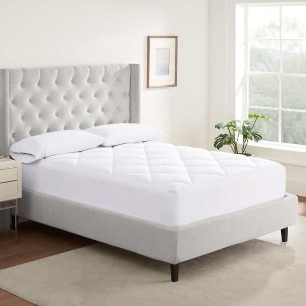 slide 1 of 11, Serta Luxury Firm Comfort Mattress Pad - White Queen