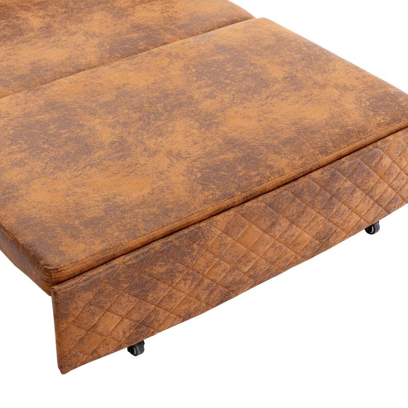 Modern Velvet Loveseat Couch with Pull Out Bed