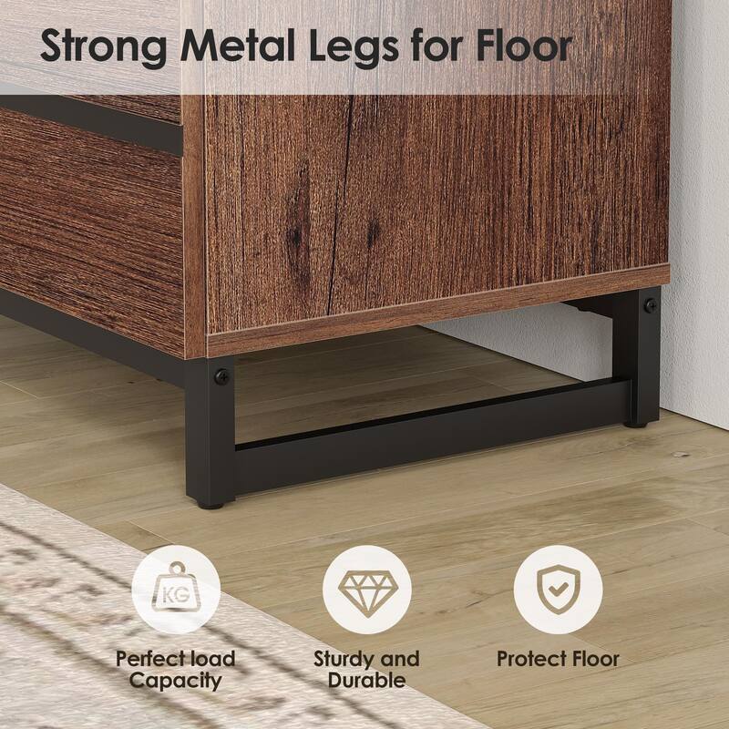 3 in 1 TV Stand for TVs up to 120 inches, TV Console with 12 Drawer, Entertainment Center for Living Room, Bedroom