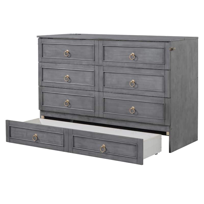 Murphy Bed with Storage and Large Drawers