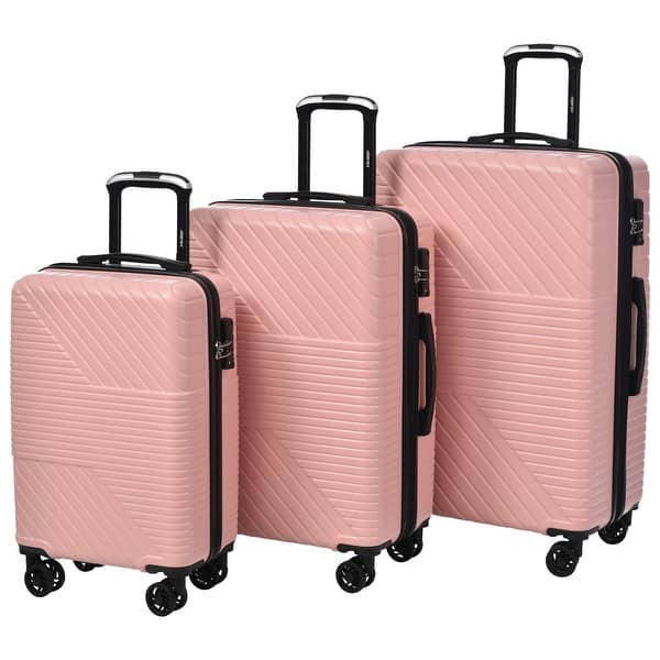 3 Piece Luggage Sets Hard Shell Suitcase Set with Spinner Wheels