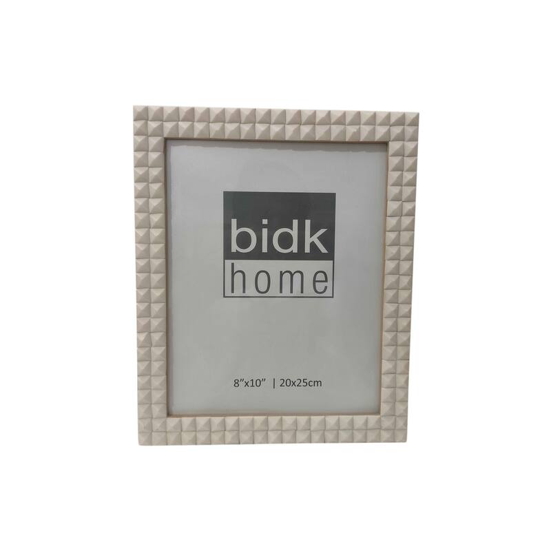 White Picture Frame Resin Diamond Box Design - WHITE - 8x10