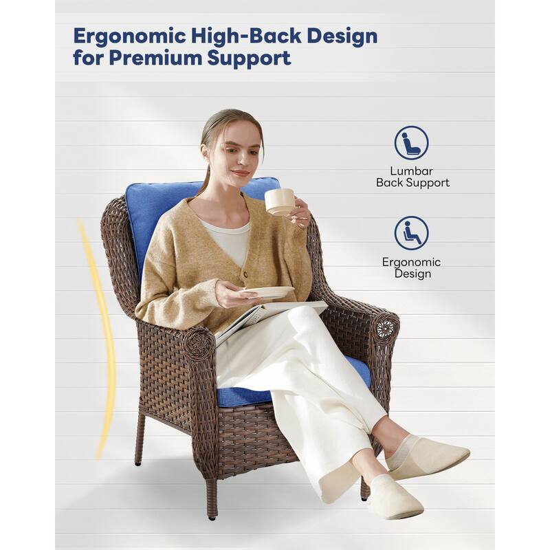 Outside Swivel Chiar with Sofa Arm Chair Table Set