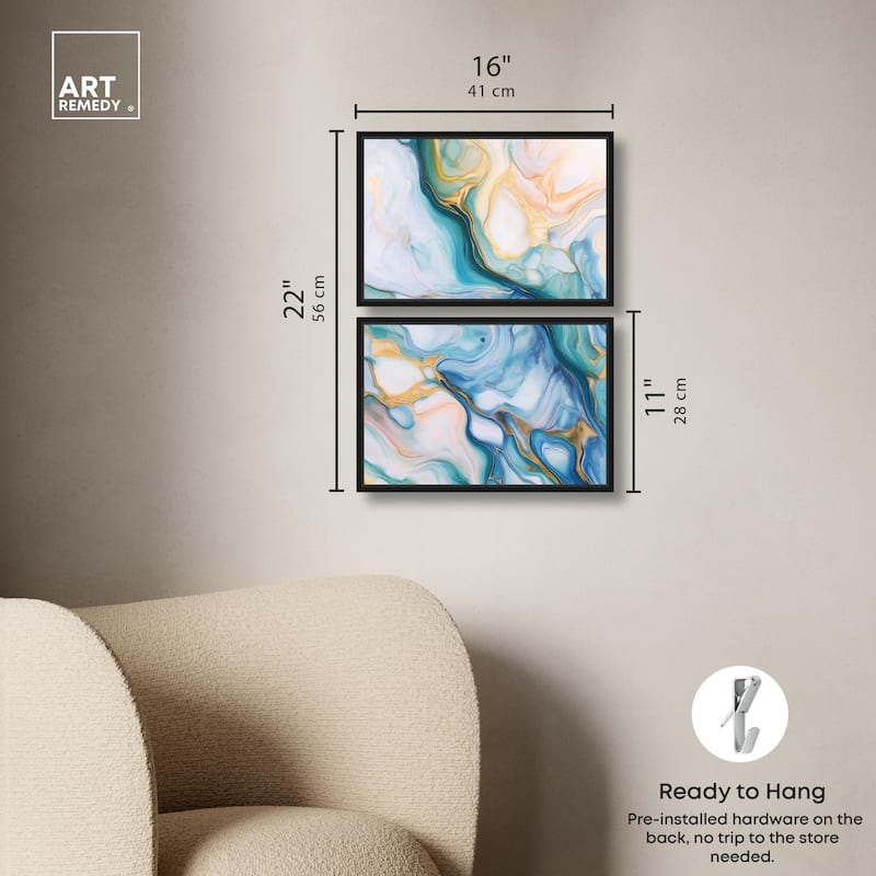 Visions Pastel I Canvas Set of 2 by Art Remedy