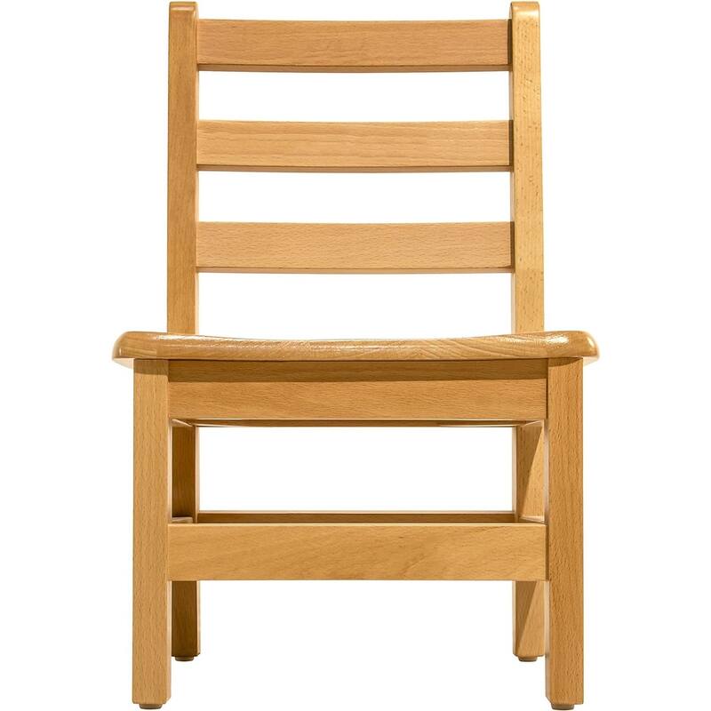 RRI Goods Ladderback Kids Chair, Classroom Seating Toddler Fully Assembled Beechwood Chair Set of 2