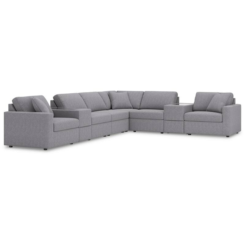 Signature Design by Ashley Modmax 8-Piece Sectional with Storage Consoles - 156" W x 124" D x 36" H