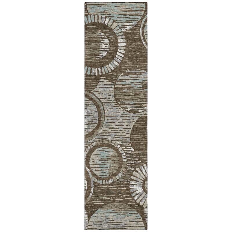 Machine Washable Indoor/ Outdoor Modern Grover Chantille Rug