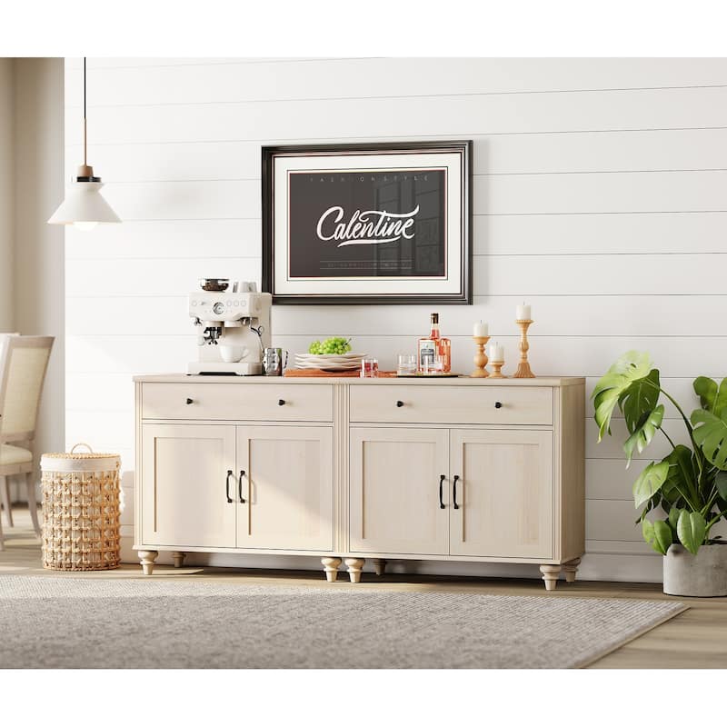 Farmhouse Sideboard, Buffet Cabinet with Storage Cabinets