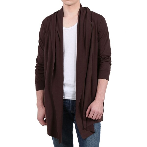 open shawl cardigan mens