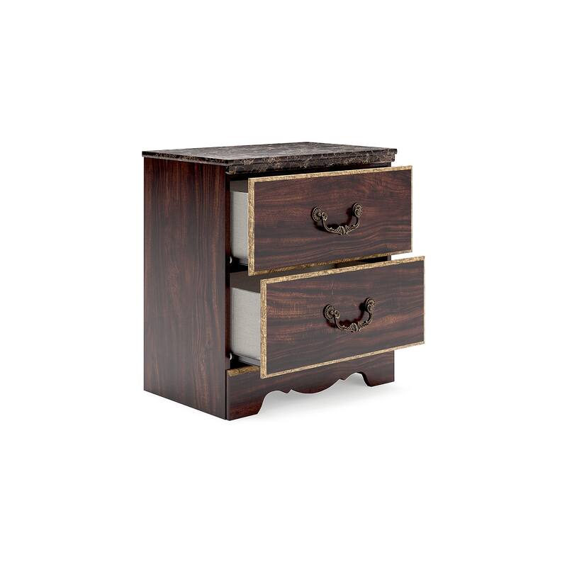 Signature Design by Ashley Glosmount Brown/Red Nightstand