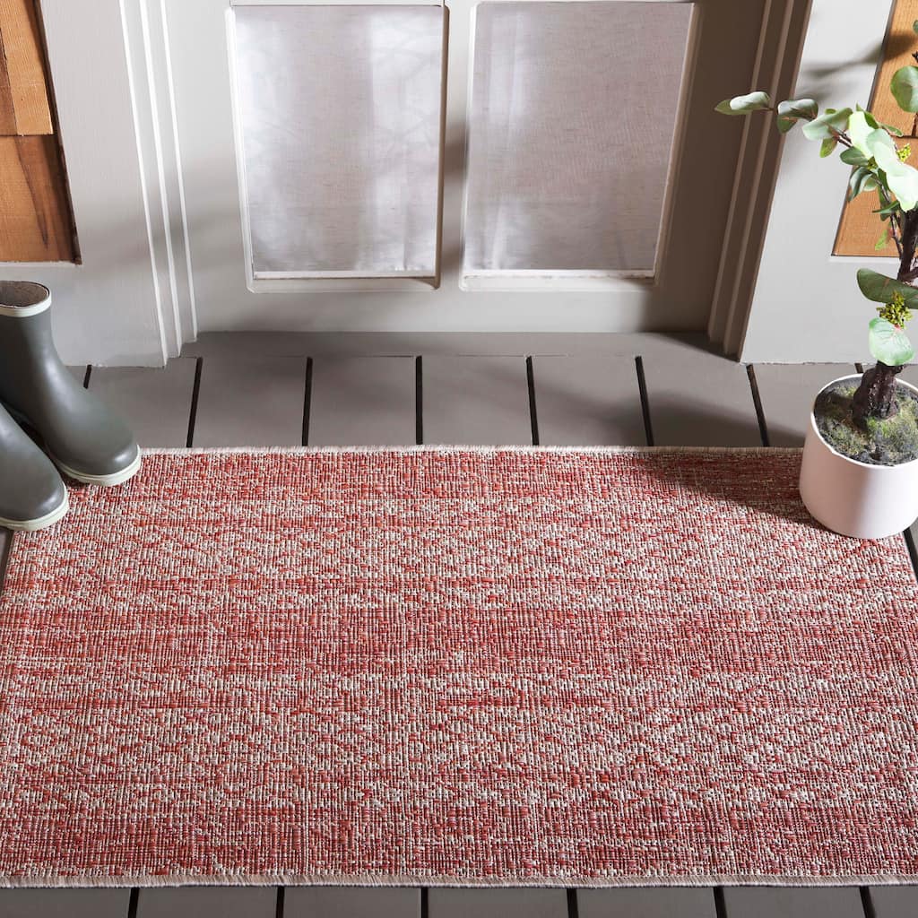 SAFAVIEH Courtyard Nanci Stripe Indoor/ Outdoor Waterproof Patio Backyard Rug