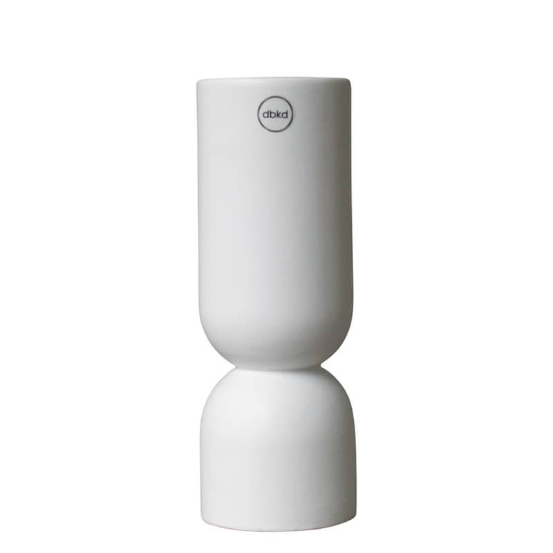 Solid Ceramic Vase - 9" - White