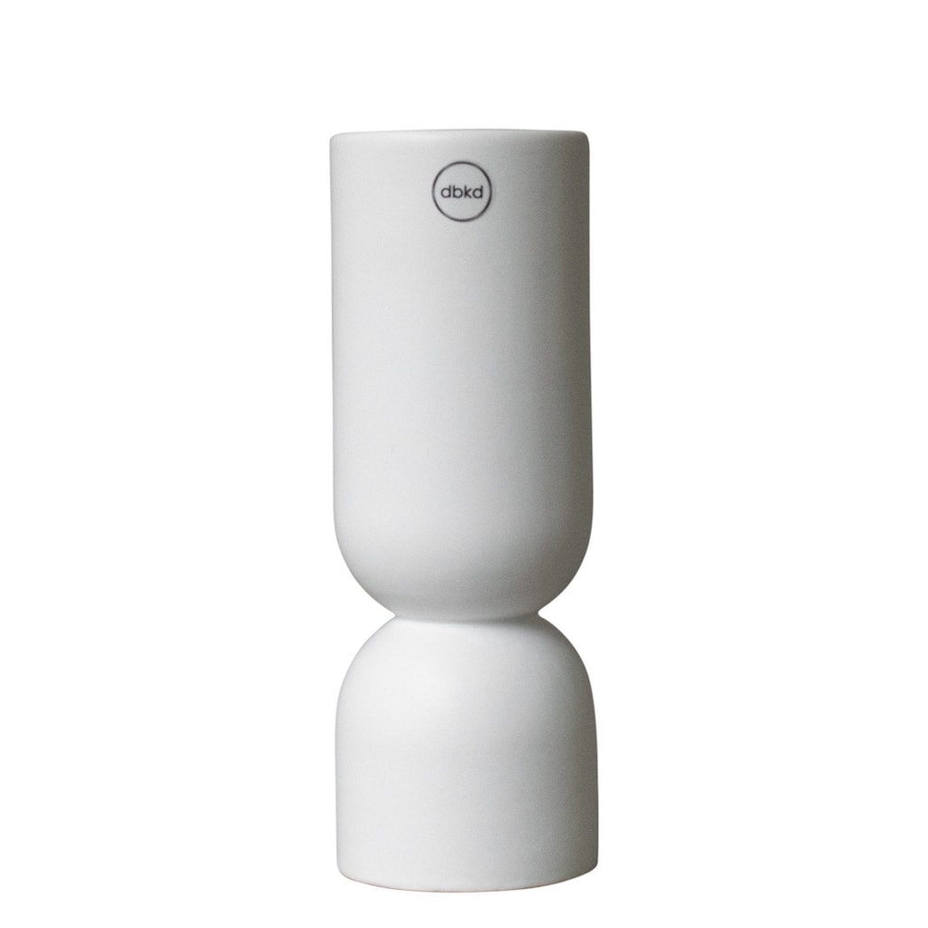 Solid Ceramic Vase - 9" - White