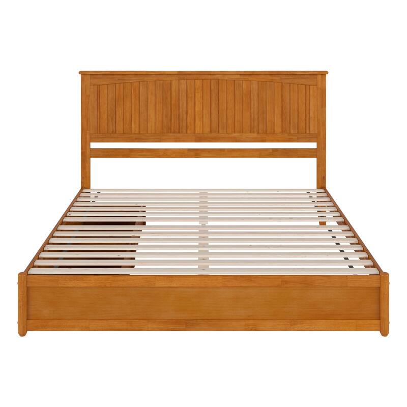 Malta Platform Bed with Panel Footboard and Storage Drawers