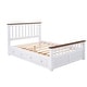 Full Size Wood Platform Bed with Two Drawers and Wooden Slat Support ...