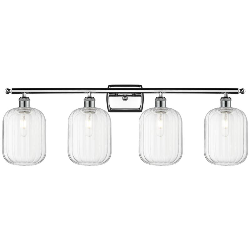 Innovations Lighting Endless Possibilities Ballston - Preston - 4 Light 37" Jar Shade Bath Vanity Light - Clear/Polished Chrome