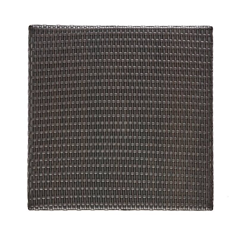Outdoor Square Bar Table, Brown Multi Rattan, Metal Frame