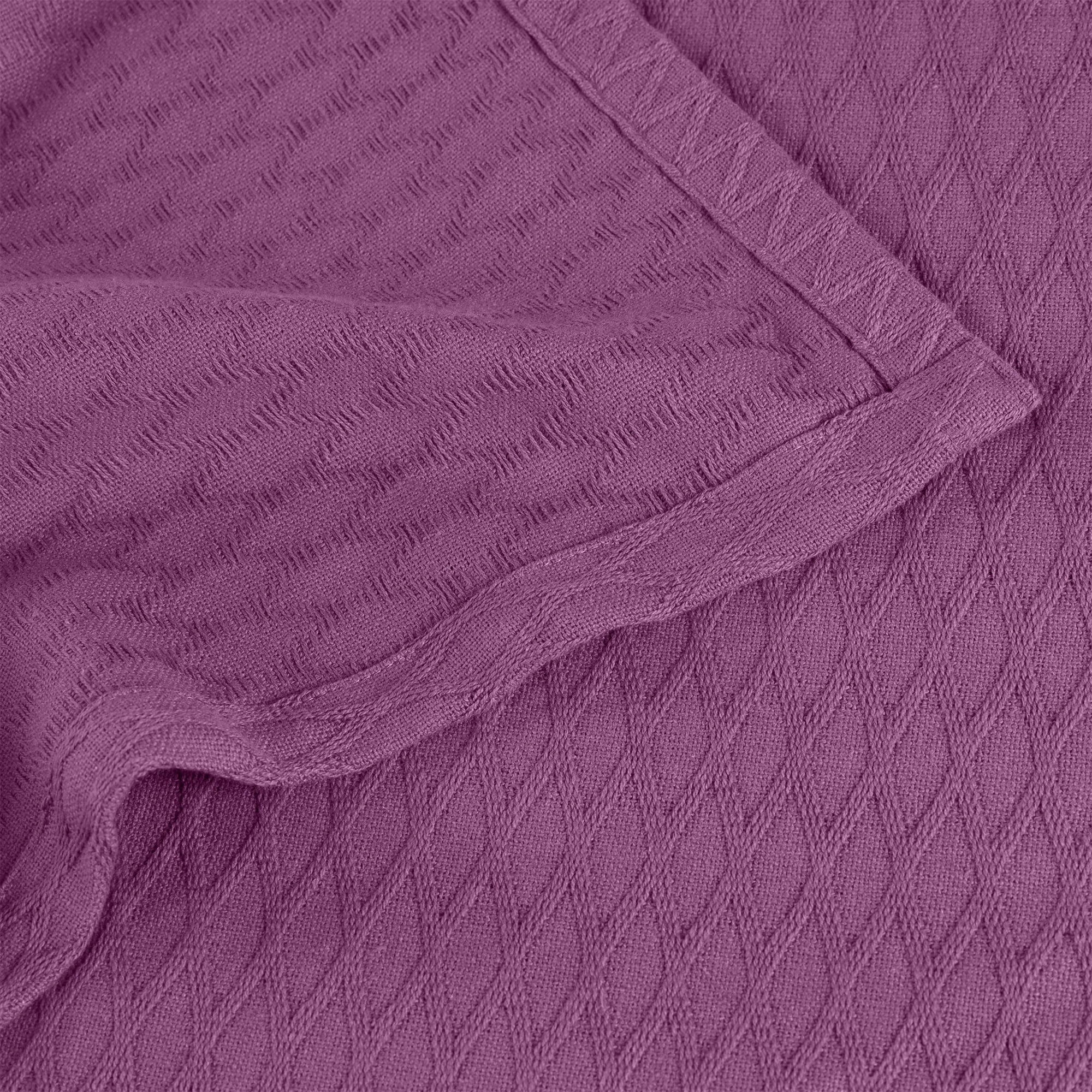 Superior Diamond Weave All-Season Bedding Cotton Blanket - Picture 54 of 66