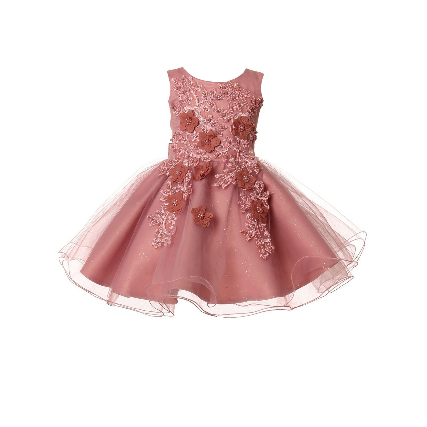 dusty pink baby girl dress
