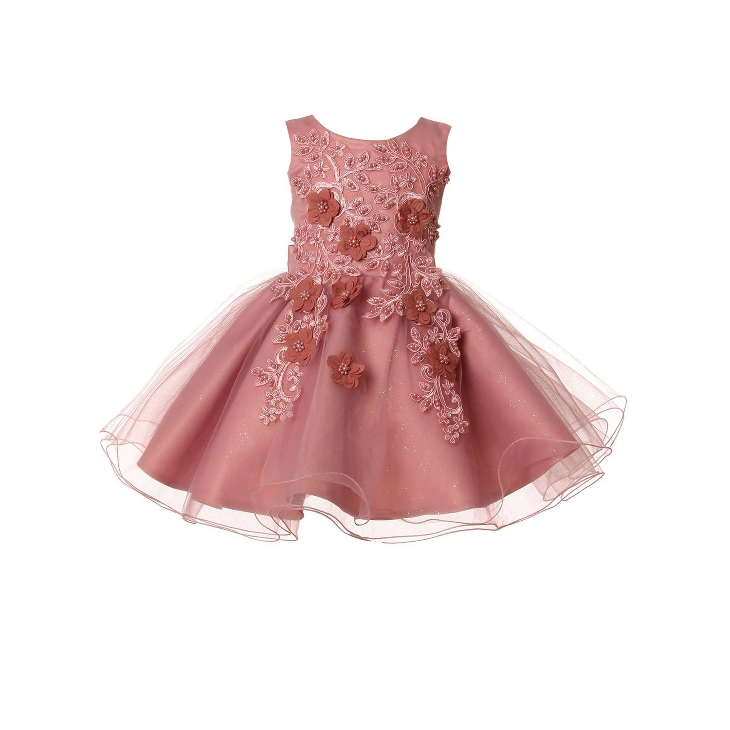 rose dress for baby girl