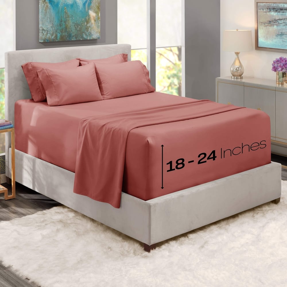 Empyrean Bedding 18"-24" Extra Deep Pocket Sheets Set - Ultra Soft Luxury Bed Sheet Set